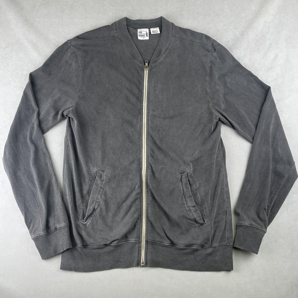 American Apparel Jacket M Washed Black Bomber Hammer Series USA Made Sporty Rare